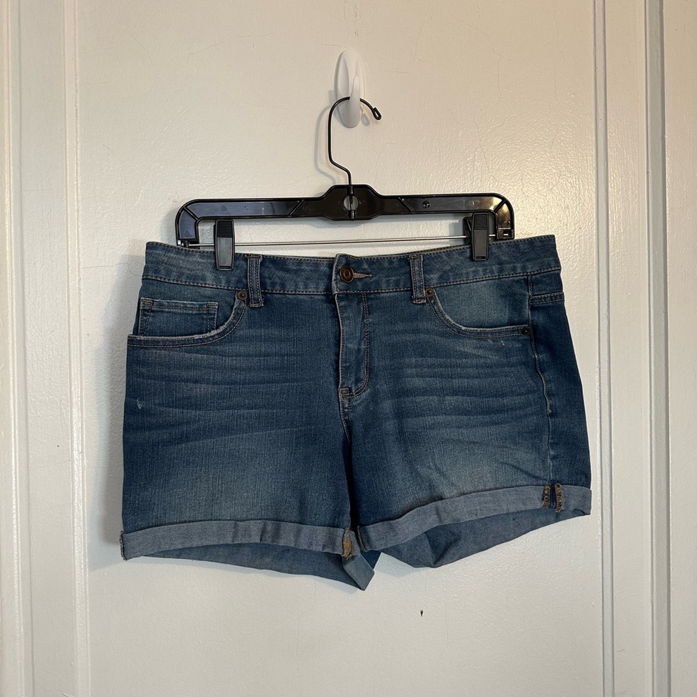 Dark Denim Mid-Rise Shorts